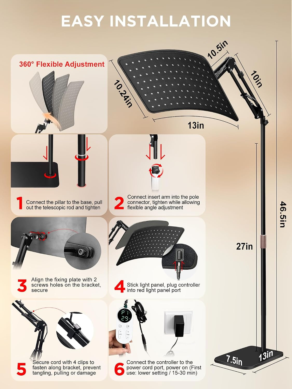 Infrared Red Light Therapy Lamp