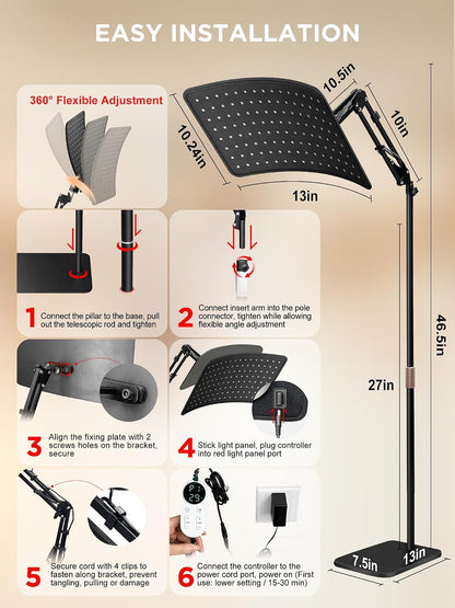 Infrared Red Light Therapy Lamp