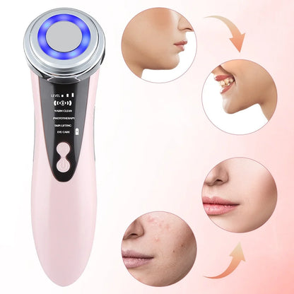 7 in 1 Face Lift Device - EMS RF Microcurrent Skin Rejuvenation, Facial Massager, Light Therapy, anti Aging /Wrinkle /Beauty Apparatus - Unisex