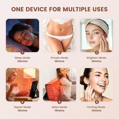 Portable Red Light Therapy with Protective Goggles