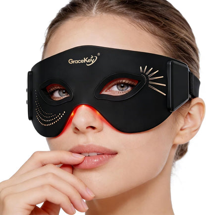 Red Light Therapy Eyes Mask 3 Colors Modes Cordless LED Eyes Mask