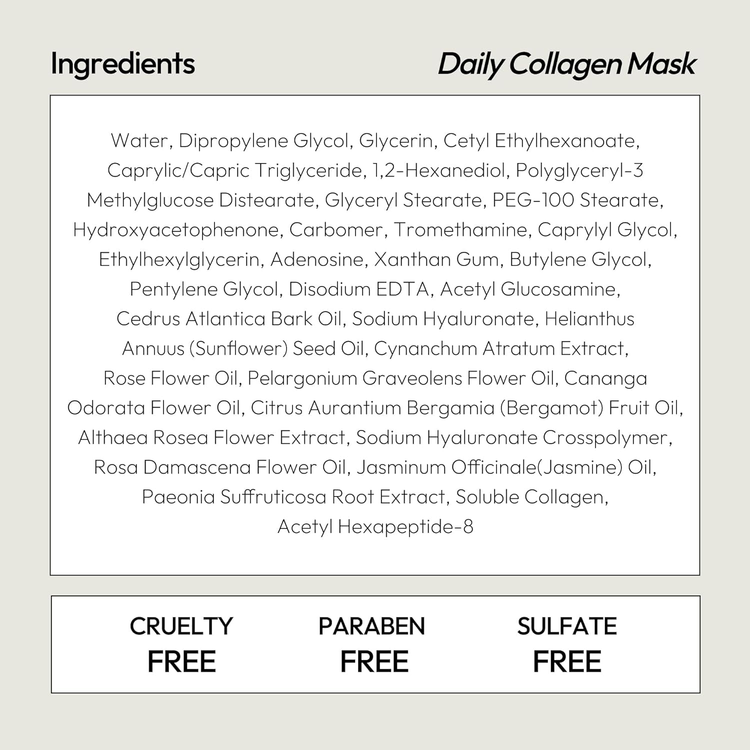 Collagen Sheet Mask - Firming & Age-Defying Face Masks with Collagen Peptides