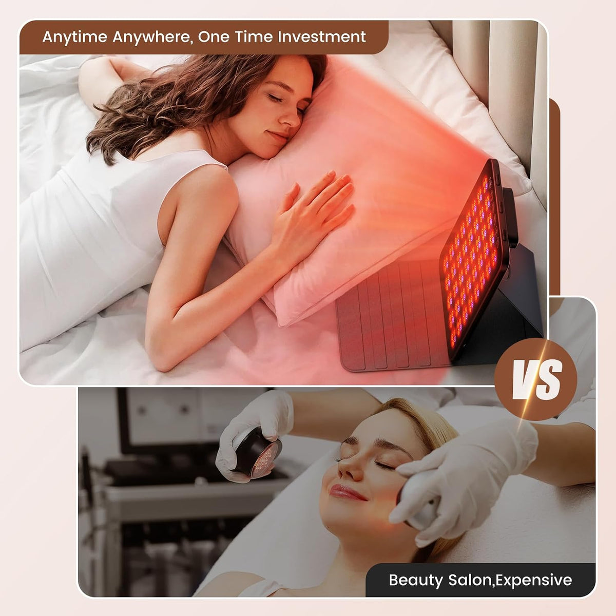 Portable Red Light Therapy with Protective Goggles