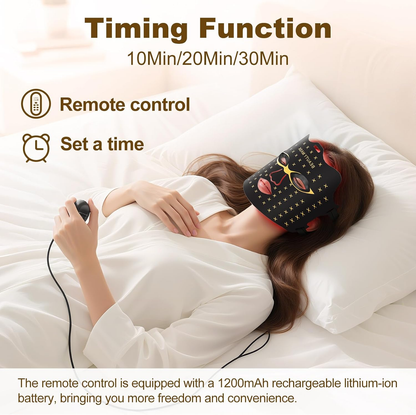 Red Light Therapy Face Mask, - Portable 7 Color Mode
