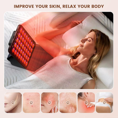 Portable Red Light Therapy with Protective Goggles